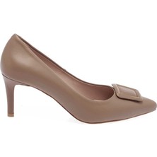 Tergan  Vizon Hakiki Deri Kadın Stiletto - K24I1AY67472-A44