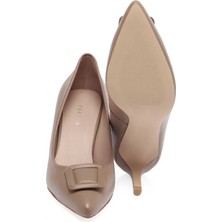 Tergan  Vizon Hakiki Deri Kadın Stiletto - K24I1AY67472-A44
