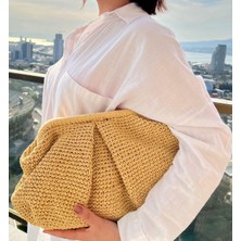 ‎Comfychic Comfychic Hasır Burslu Clutch Portföy Çanta & Kadın Clutch Çanta