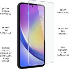 Coolacs Samsung Galaxy A35 Uyumlu Kılıf Esnek Silikon Telefon Kılıfı ve Temperli Cam Ekran Koruyucu