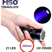 MSO Teknoloji 395nm UV Epoksi Kürleme Akrep Para Kontrol 21 Ledli Fener