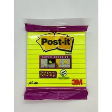 3M Post-It® Super Sticky Not, Neon Yesil, Çizgili 100X100MM, 70 Yaprak