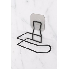 Karteya Sticker Yapışkanlı Dekoratif Wc Tuvalet Kağıdı Tutacağı Şık Banyo Aksesuarı Wc Kağıtlık