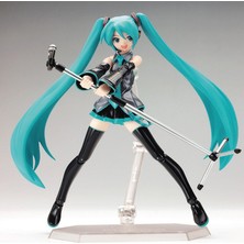 Junjue Hatsune Miku FIGMA014 Hareketli Eklemler Hatsune Yüz Değiştiren Bebek Süsü Kutulu (Yurt Dışından)