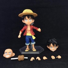 Junjue Tek Parça Yeni Dünya Q Versiyonu Shf Eklemler Hareketli Hasır Şapka Luffy Kutulu El Ofis Süsleme Modeli (Yurt Dışından)