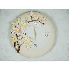 Regal 1012W Ultıma Kabartma Çiçek Desenli 40Cm dekoratif duvar saati