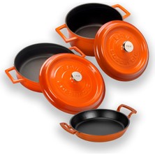 Lava Döküm 3x Trendy Serisi 6 Parça Tencere Seti