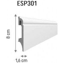 Vox Espumo Suya Dayanıklı Kompozit Süpürgelik 8 cm - 2,40 Metre - Beyaz - ESP301