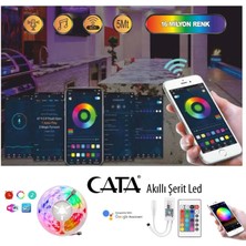 Cata Akıllı Rgb Şerit LED Seti (5mt Rgb LED + Trafo + Rgb Kumanda)
