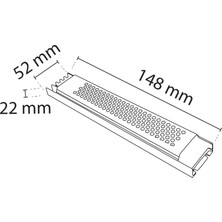Noas 16.5A Süper Slim Trafo 200W Noas