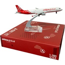 Atlas Maket Uçak Atlasjet Lisanslı - A321 1:280 Model Metal Uçak A-321 1:280