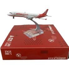 Atlas Maket Uçak Atlasjet Lisanslı - A321 1:280 Model Metal Uçak A-321 1:280