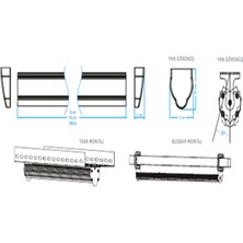 Fermada LED Lamba, IP40, Aleminyum Gövde, 44 W