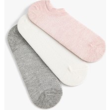 Koton Basic 3'lü Patik Çorap Seti Çok Renkli