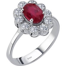 Sirius Pırlanta Pırlanta ve Oval Yakut Taşlı Umay Yüzük 0442R0001