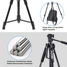 Profesyonel Telefon Tutucu Hediyeli Bluetooth Uzaktan Kumandalı Taşınabilir Zomei ZM-1200 Tripod