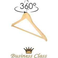 Manken İstanbul Business Class 45 cm Italyan Kanca 3 Adet Ceket Askısı Buluz Askısı Elbise Askısı Ahşap Askı
