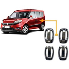 Ebal Oto Opel Combo 3'lü Krom Set Cam Çıtası+Kapı Kolu+ Ayna Kapağı 2010-2022 Paslanmaz Çelik