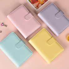 Bifeng Shop Mavi Stil A7 A5 A6 A7 Macaron Renk 6 Halka Bağlayıcı Pu Klipsli Defter Deri Gevşek Yaprak Defter Kapağı Defterler Dergisi Kawaii Kırtasiye (Yurt Dışından)