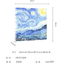 Bifeng Shop No.4 Stili Boyama Bloknot Monet Van Gogh Yapışkan Olmayan Not Çıkartması Scrapbooking Dıy Not Defteri Günlüğü Kırtasiye Okul Malzemeleri (Yurt Dışından)