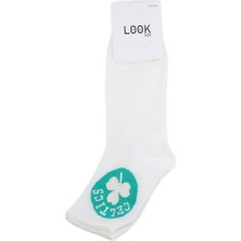 Look Socks Celtics Desenli Beyaz Kolej Çorap 3 Çift