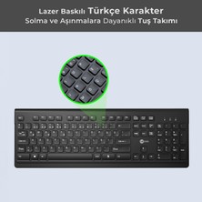 Lenovo Lecoo KW203 2.4ghz Kablosuz Türkçe Q Klavye & Mouse Set Siyah