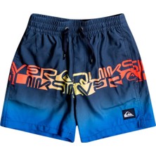 Quiksilver Wordblock Erkek Çocuk Mavi Volley Short