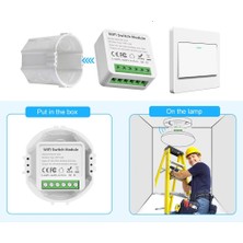 Ece Otomasyon Ewelink Wifi Kuru Kontak Mini Akıllı Anahtar  (16AMPER  2-Anahtar Kontrolü)