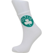 Look Socks Celtics Desenli Beyaz Kolej Çorap