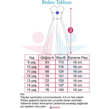 Meneviş Şifon Uzun Kız Çocuk Abiye ELBISE_MNVS0706