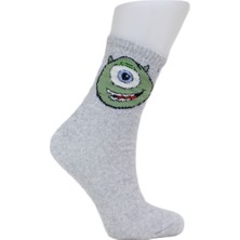 Look Socks Yeşil Uzaylı Canavar Göz Karakter Desenli Kolej Çorap 3 Çift