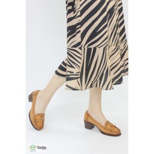 Mammamia Mammimia Kadın Hakiki Deri Alçak Topuklu Ortopedik Klasik Ayakkabı M25/YA-ALİCE