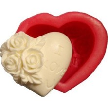 Silikon Gül Desenli I Love You Yazılı Kalıp