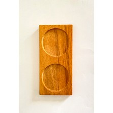 Wonwood Ahşap Stantlı Amber Cam Zeytinyağı - Ayçiçekyağı Şişesi Düz Yağdanlık