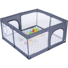 Hoffie Playard Basket Potalı Güvenli Bebek ve Çocuk Oyun Alanı Oyun Parkı 125X125 Oyun Matı ve Topları