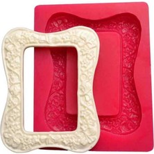 Silikon Kalıp Çiçekli Çerçeve 8*10 cm