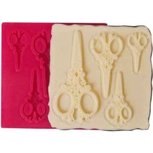 Silikon Kalıp - Makaslar 7,5x7,5 cm