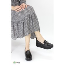 Mammamia Mammimia Kadın Hakiki Deri Ortopedik Günlük Zincir Detaylı Loafer Ayakkabı M25/YA-NİLA