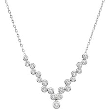 İryum Pırlanta Su Yolu Kolye