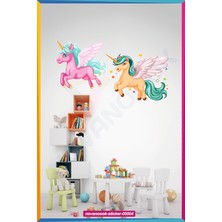 Nova Noook Çocuk Anaokulu Kreş Unicorn Tek Boynuzlu Atlar Sticker Etiket (STİCKER-00004)