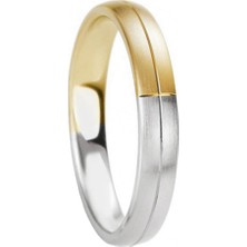 İryum  Erkek 14 Ayar Altın Tasarım Alyans - Nişan Yüzüğü