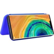 YH Mall Huawei Mate 30 Pro Için Kılıf Manyetik Karbon Fiber Kart Tutucu ile Tam (Yurt Dışından)