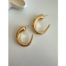 Ladies&Gentlemen Vip Kalın Büyük Gold Küpe