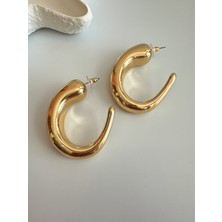 Ladies&Gentlemen Vip Kalın Büyük Gold Küpe