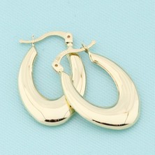 İryum 14 Ayar Altın Halka Küpe