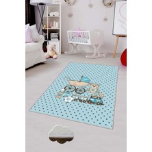 Pelangi Desenli Renkli Dijital Baskılı Yıkanabilir Kaymaz Taban Modern Mutfak Halısı (Süngersiz)