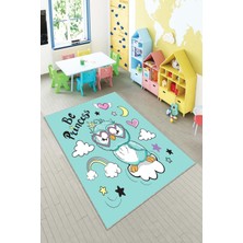 Pelangi Desenli Renkli Dijital Baskılı Yıkanabilir Kaymaz Taban Modern Mutfak Halısı (Süngersiz)