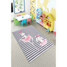 Pelangi Desenli Renkli Dijital Baskılı Yıkanabilir Kaymaz Taban Modern Mutfak Halısı (Süngersiz)