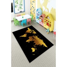 Pelangi Ekonomik Desenli Renkli Dijital Baskı Yıkanabilir Kaymaz Taban Modern Çocuk Halısı.(Süngersiz)