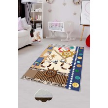 Pelangi Desenli Renkli Dijital Baskılı Yıkanabilir Kaymaz Taban Modern Mutfak Halısı (Süngersiz)